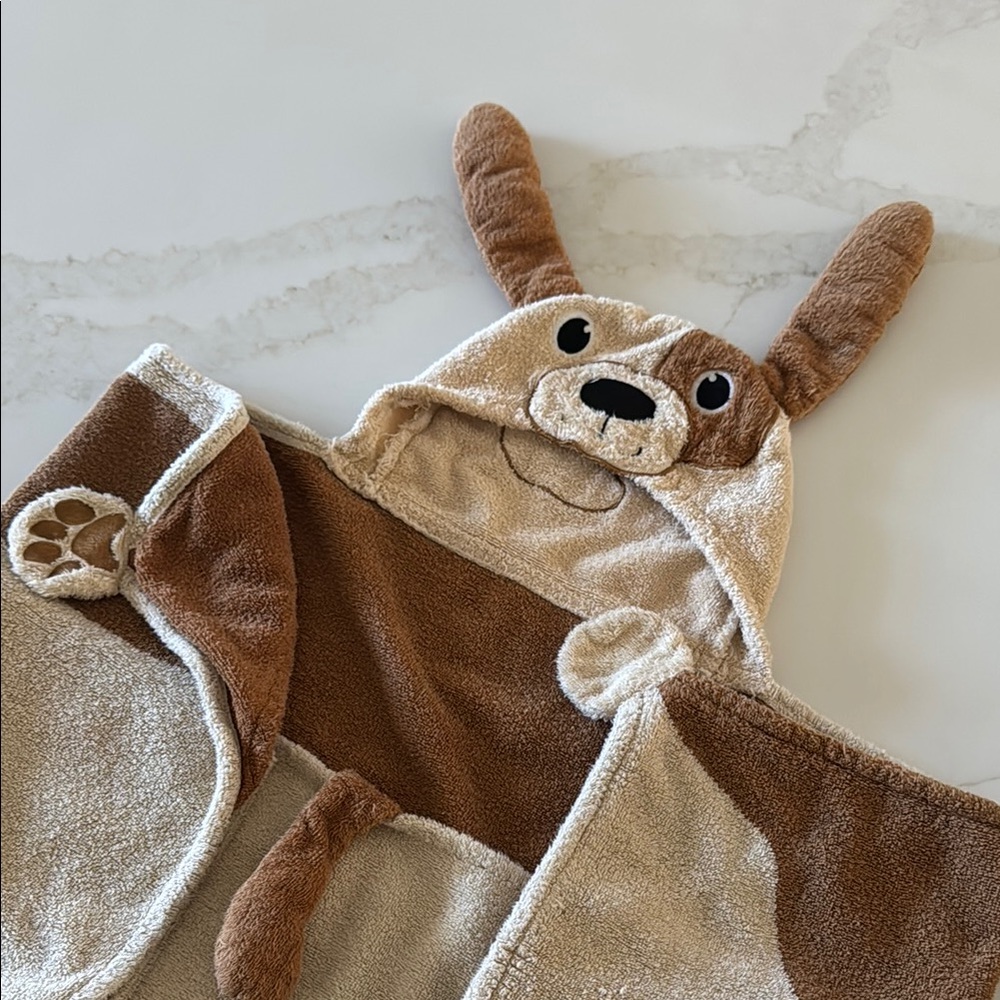 Kids Puppy Hooded Towel EUC